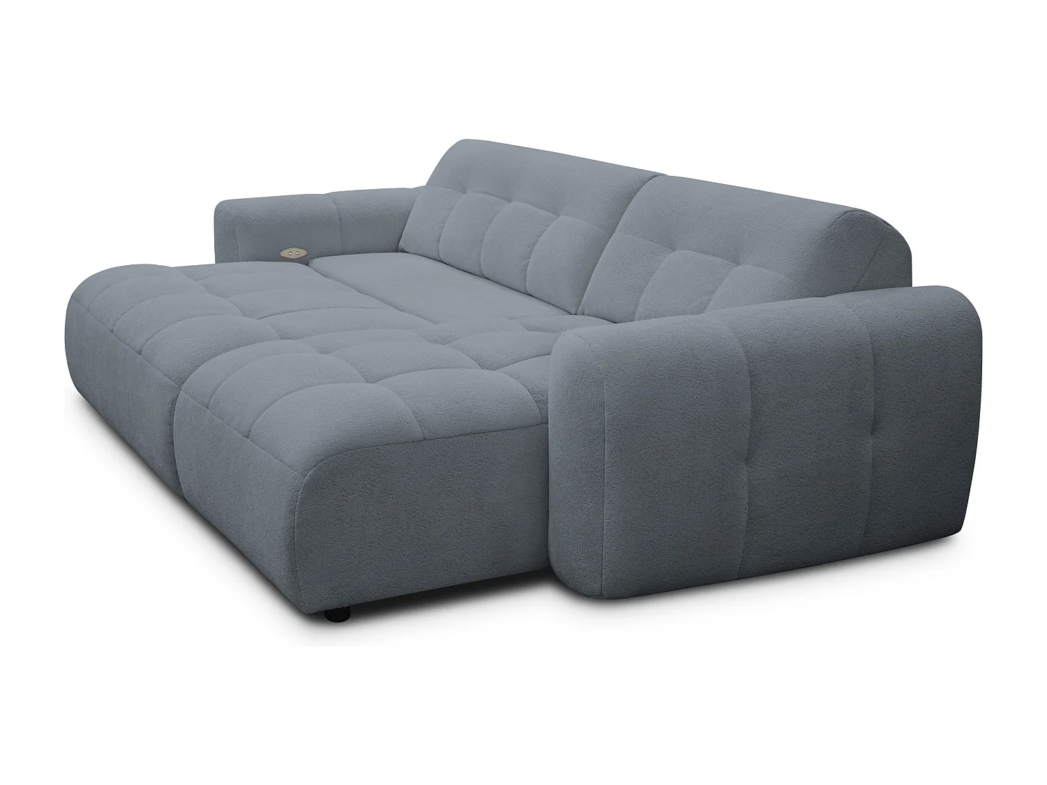 Ecksofa 4-Sitzer rechts LUMERO, graphitfarben