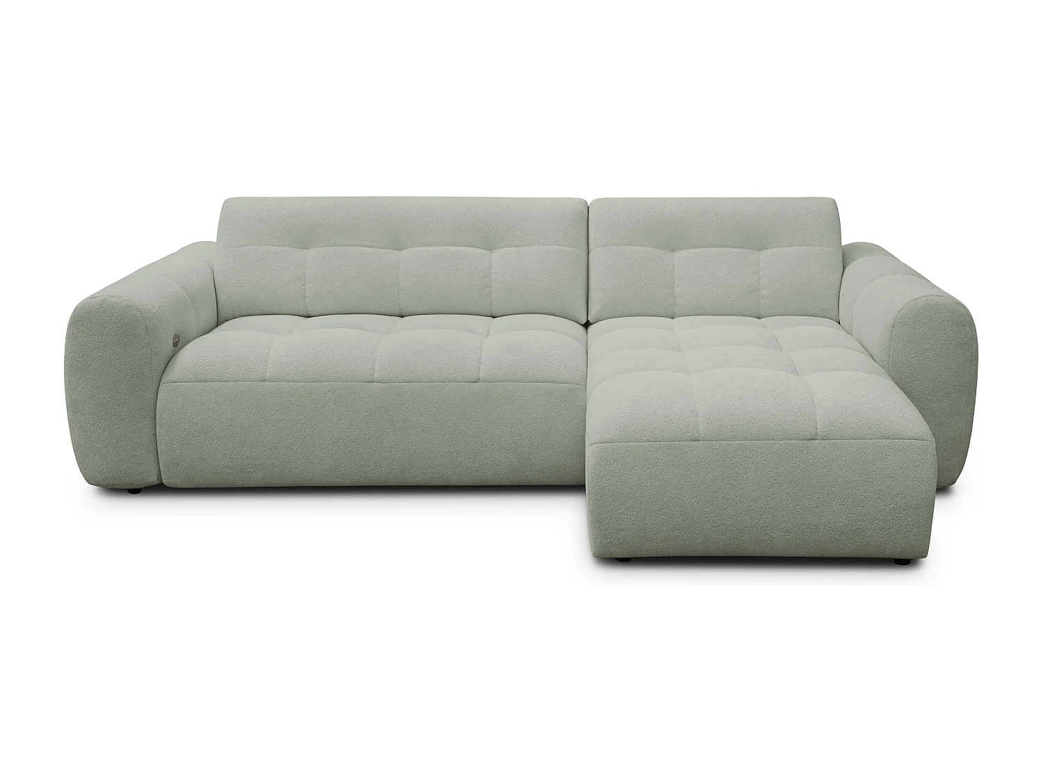 Ecksofa 4-Sitzer rechts LUMERO, hellgrün