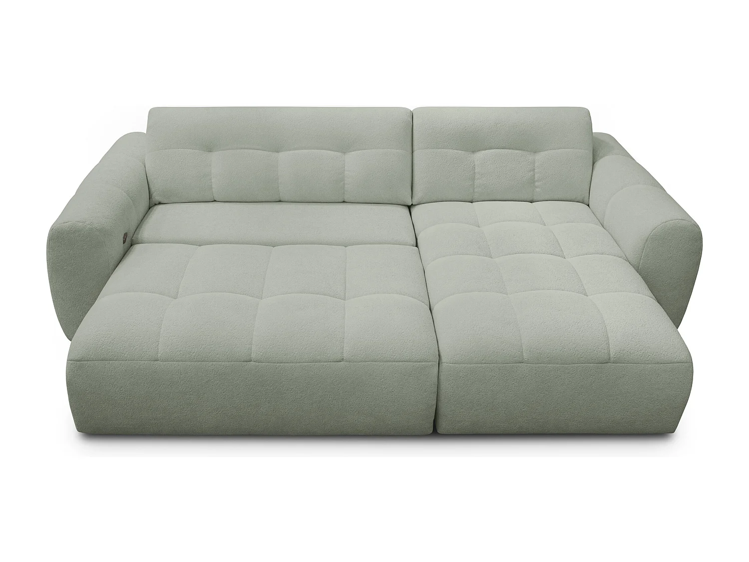 Ecksofa 4-Sitzer rechts LUMERO, hellgrün