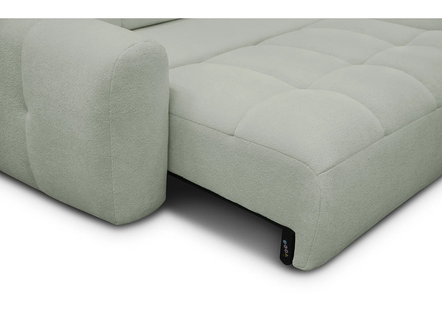 Ecksofa 4-Sitzer rechts LUMERO, hellgrün