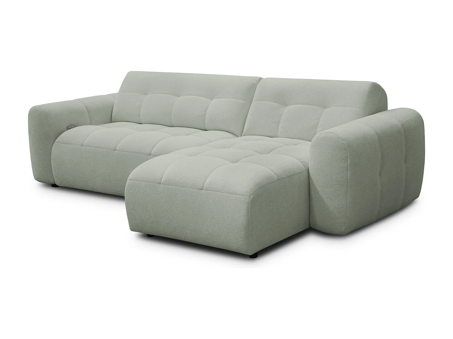 Ecksofa 4-Sitzer rechts LUMERO, hellgrün