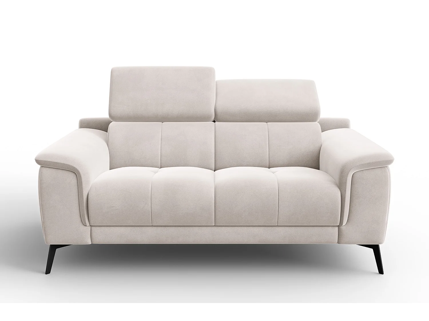 Sofa 2-Sitzer FIERO, Beiger Veloursstoff