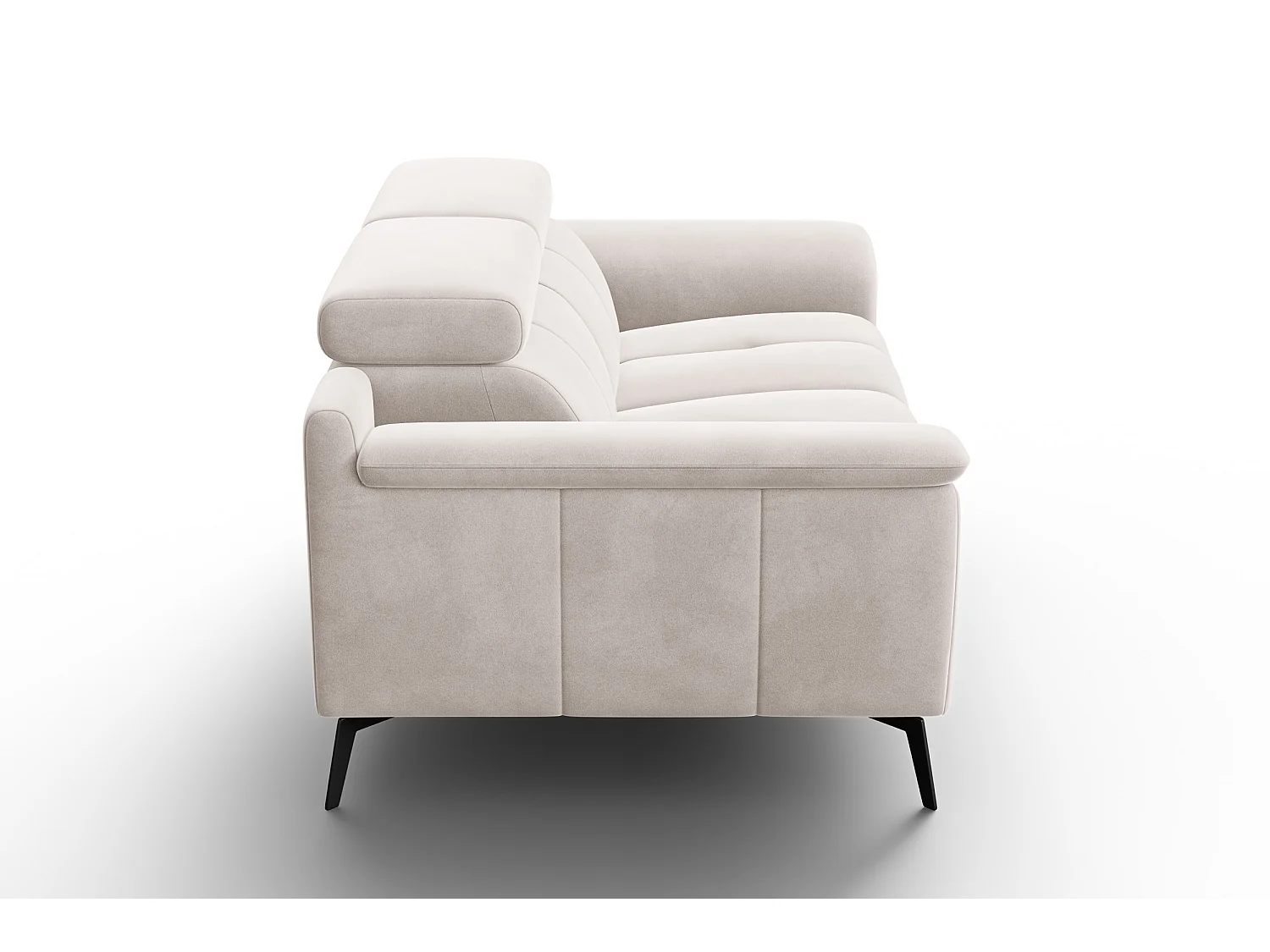 Sofa 2-Sitzer FIERO, Beiger Veloursstoff