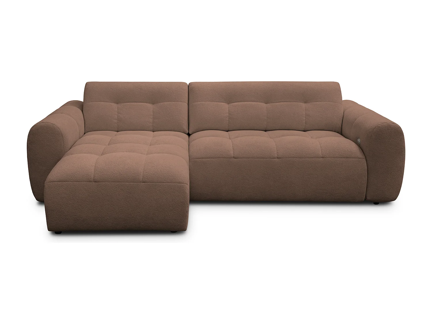 Ecksofa 4-Sitzer links LUMERO, braun