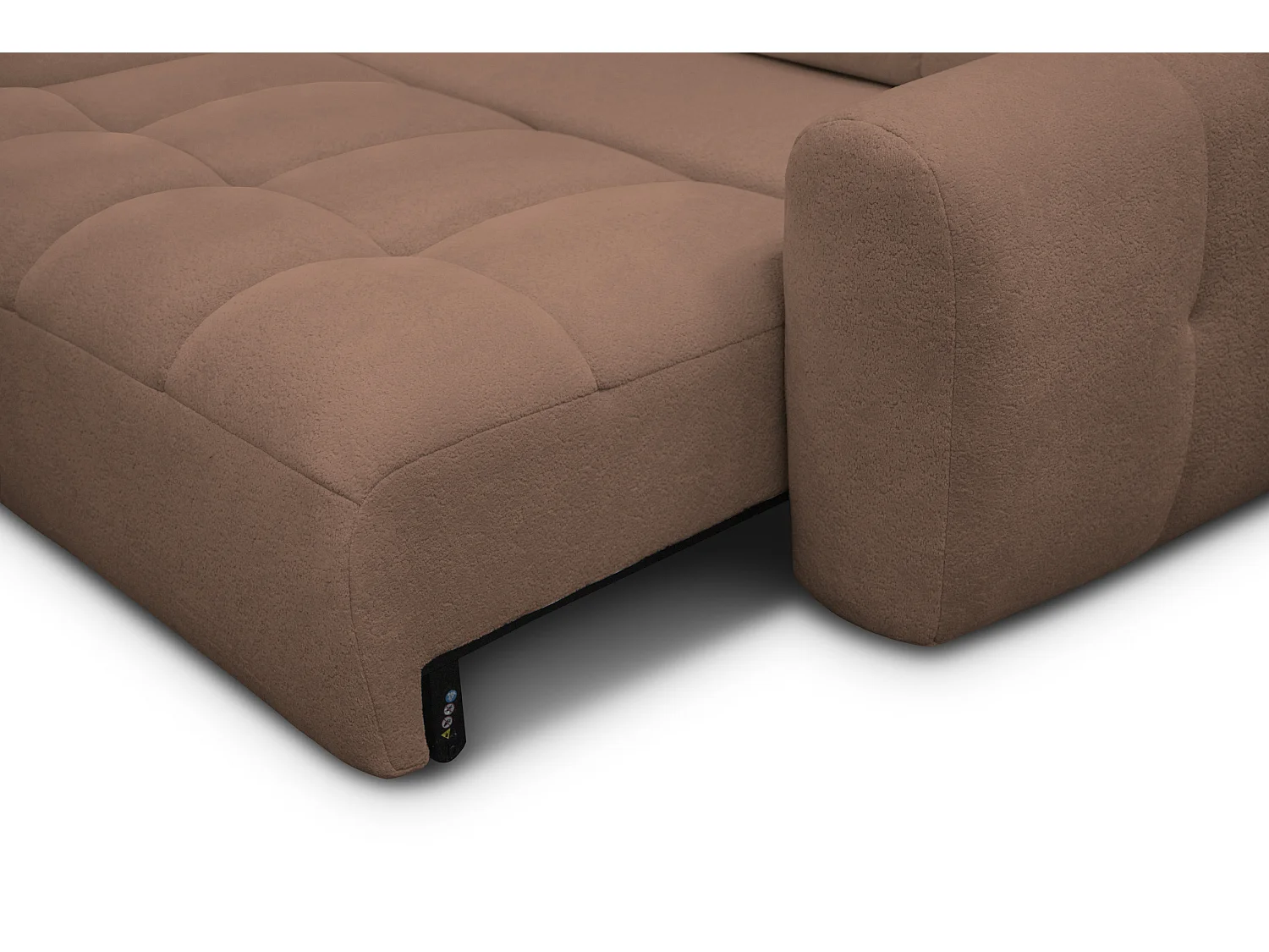 Ecksofa 4-Sitzer links LUMERO, braun
