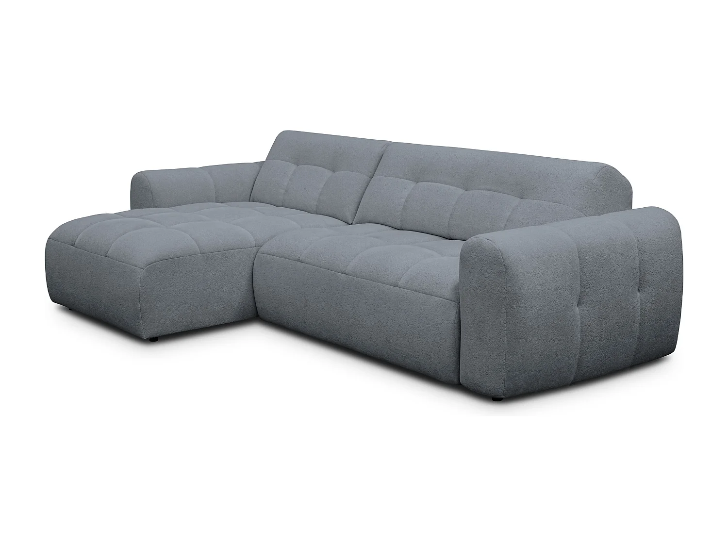 Ecksofa 4-Sitzer links LUMERO, graphitfarben