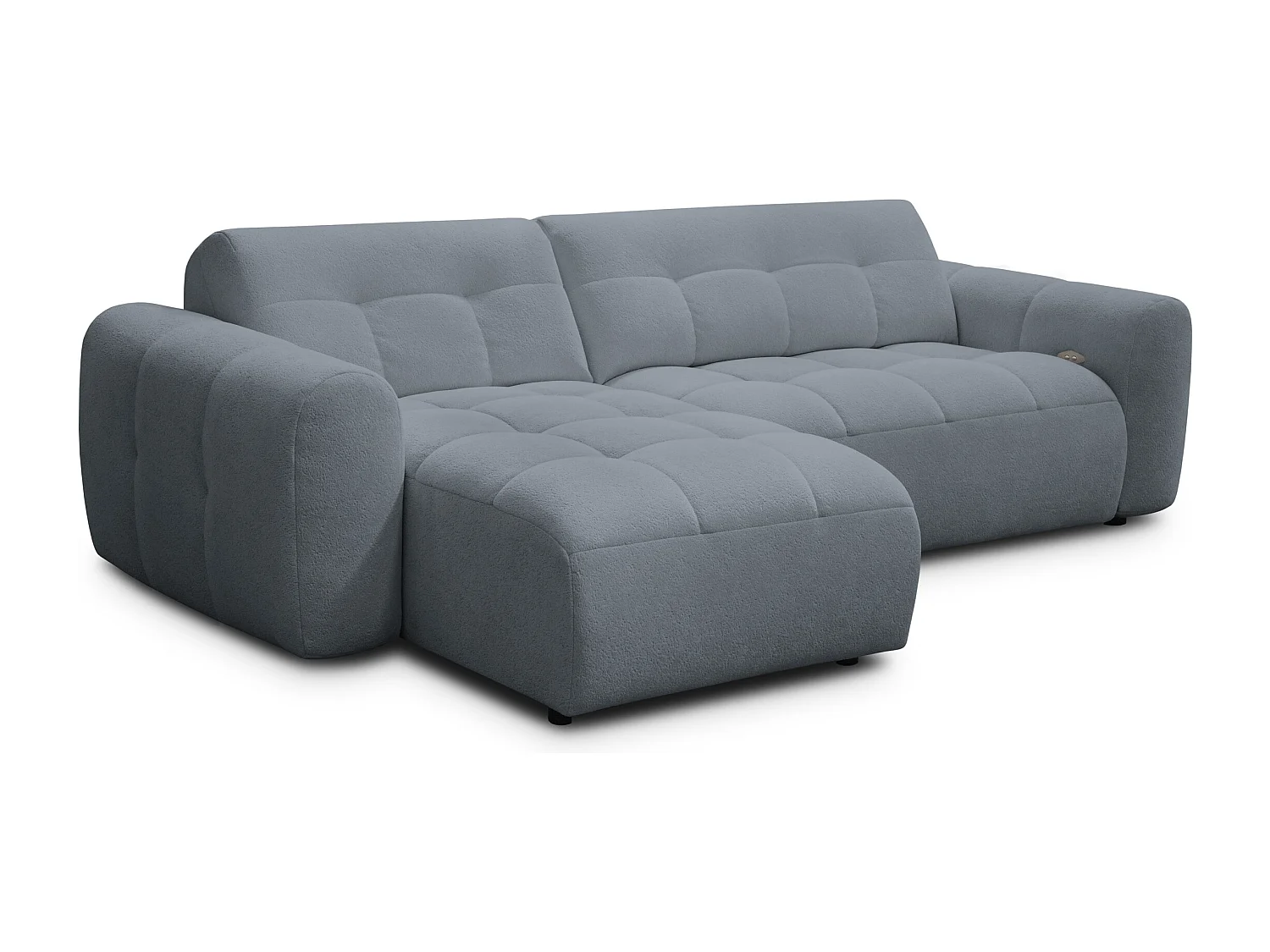 Ecksofa 4-Sitzer links LUMERO, graphitfarben