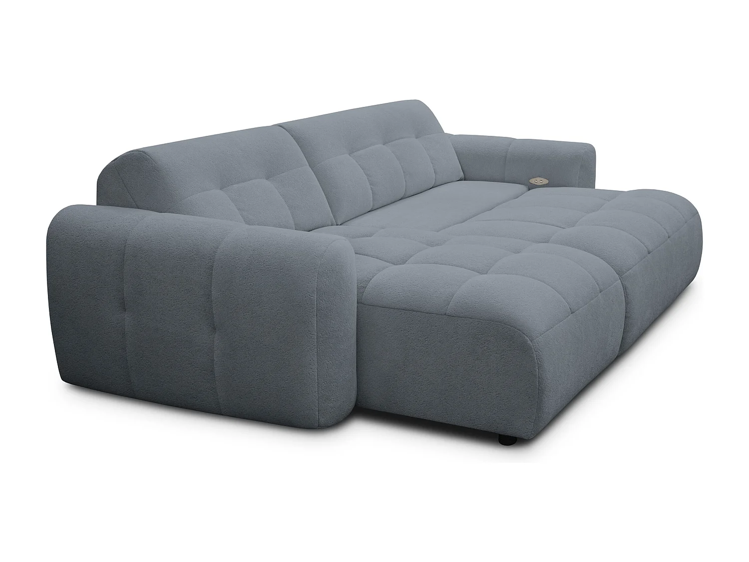 Ecksofa 4-Sitzer links LUMERO, graphitfarben