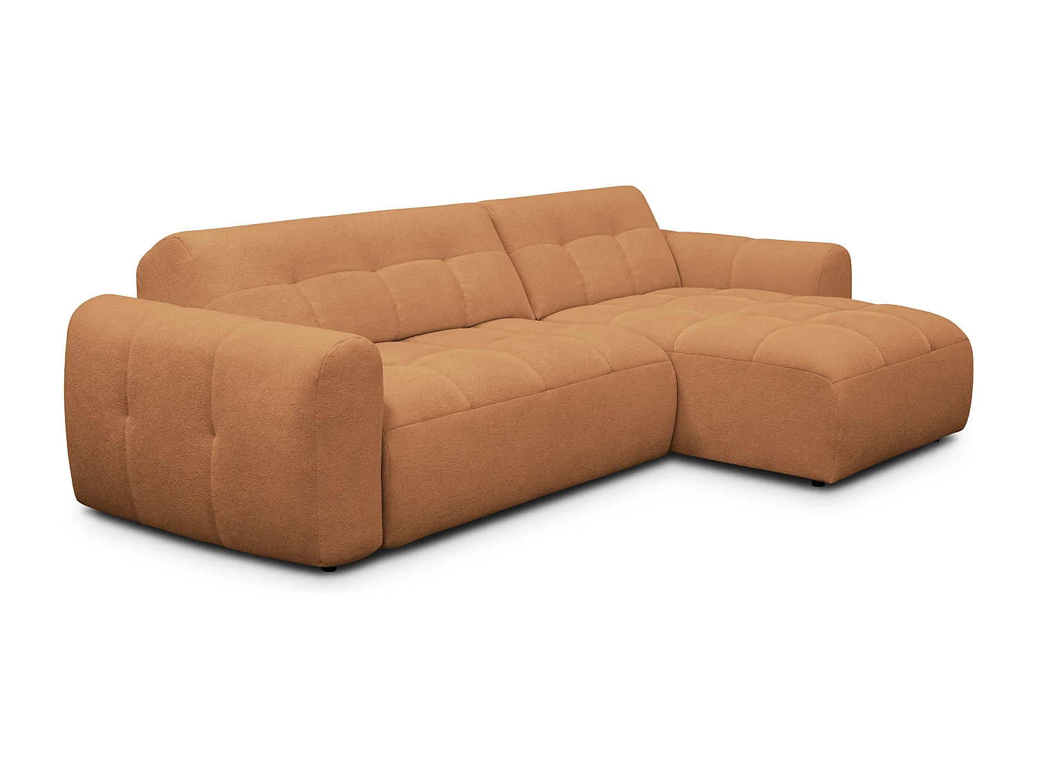 Ecksofa 4-Sitzer rechts LUMERO, orange