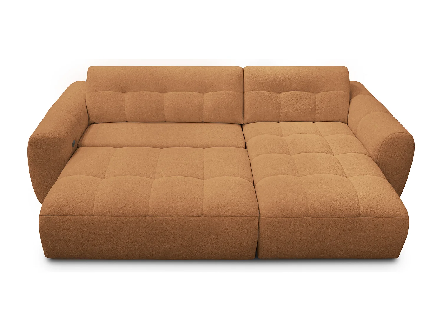 Ecksofa 4-Sitzer rechts LUMERO, orange