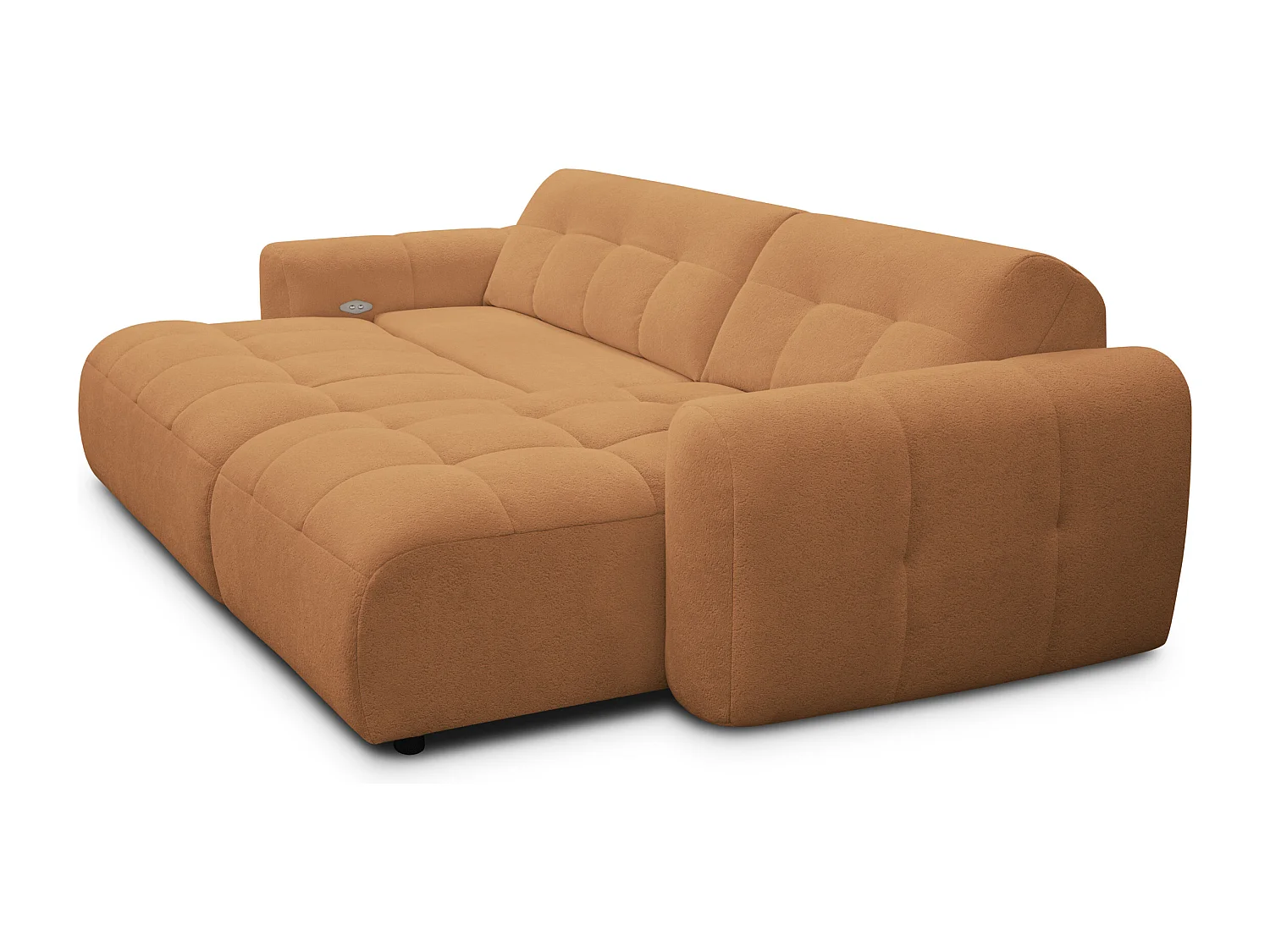 Ecksofa 4-Sitzer rechts LUMERO, orange