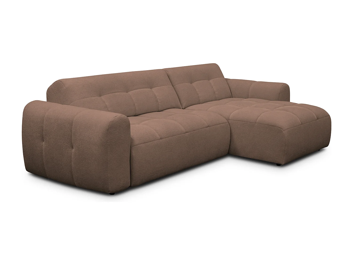 Ecksofa 4-Sitzer rechts LUMERO, braun
