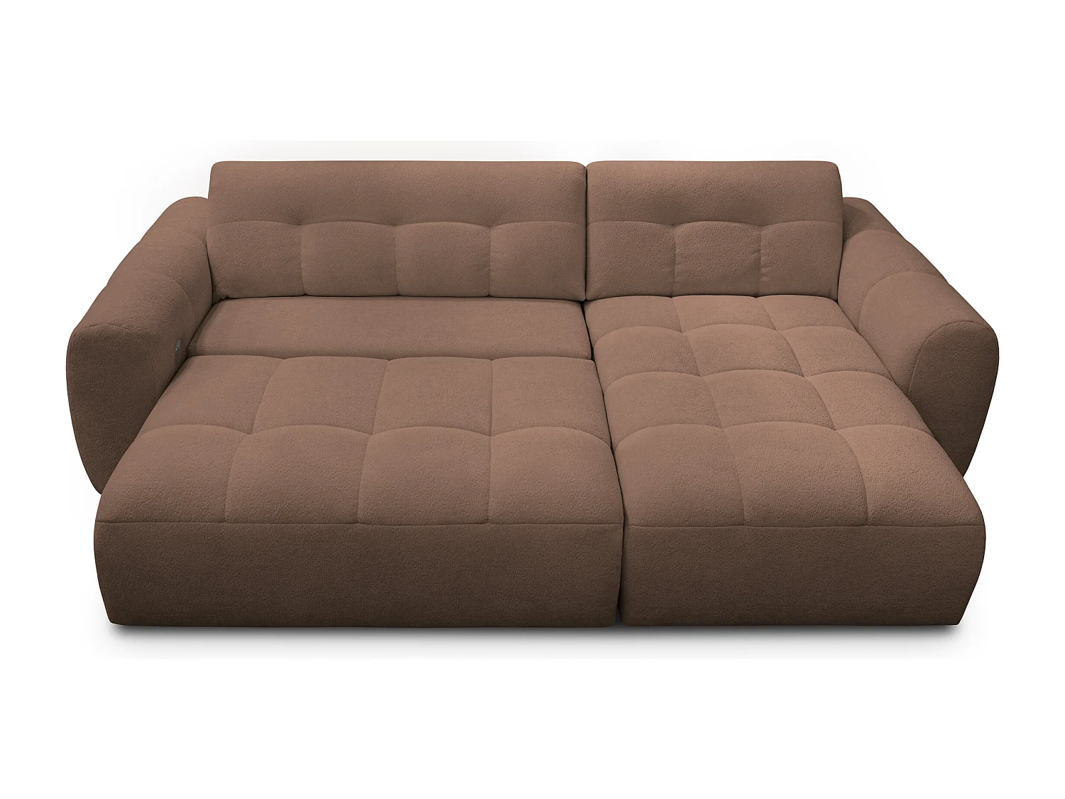 Ecksofa 4-Sitzer rechts LUMERO, braun