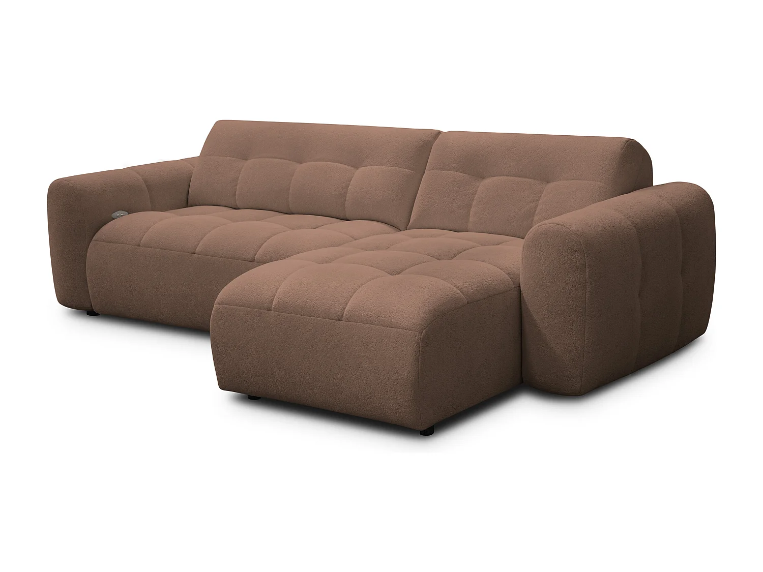Ecksofa 4-Sitzer rechts LUMERO, braun