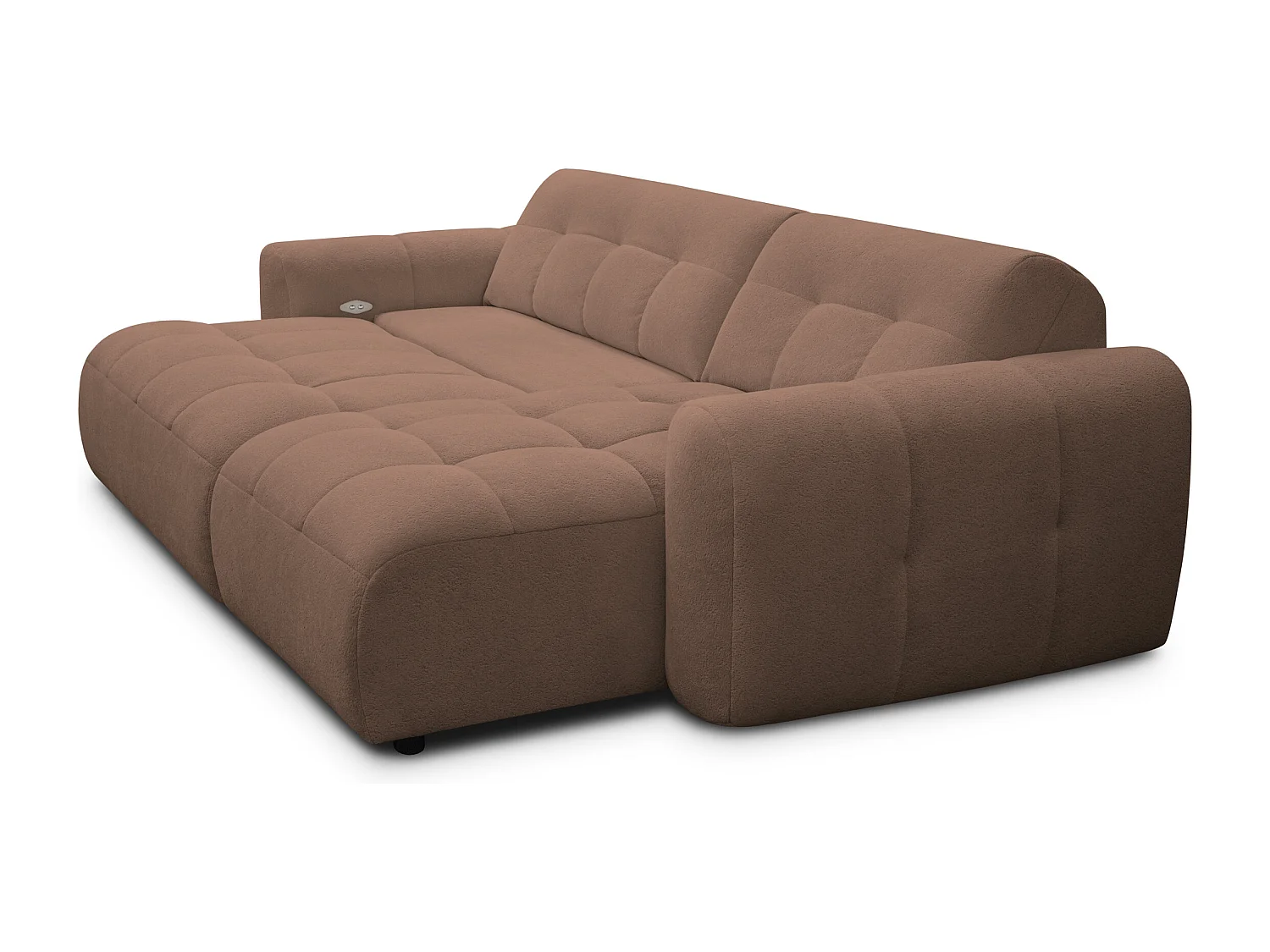 Ecksofa 4-Sitzer rechts LUMERO, braun