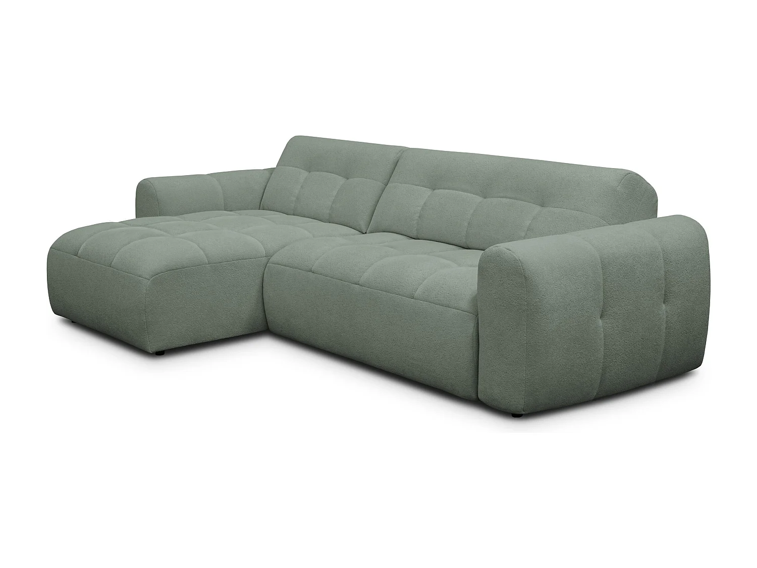 Ecksofa 4-Sitzer links LUMERO, olive