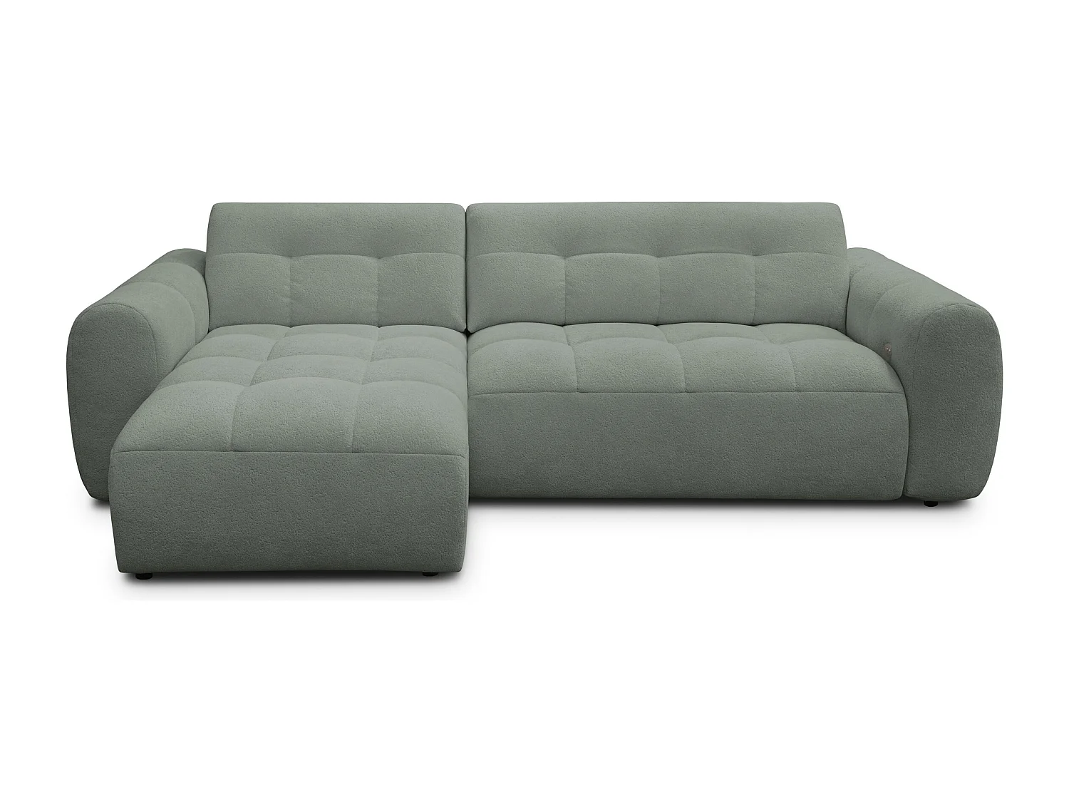 Ecksofa 4-Sitzer links LUMERO, olive