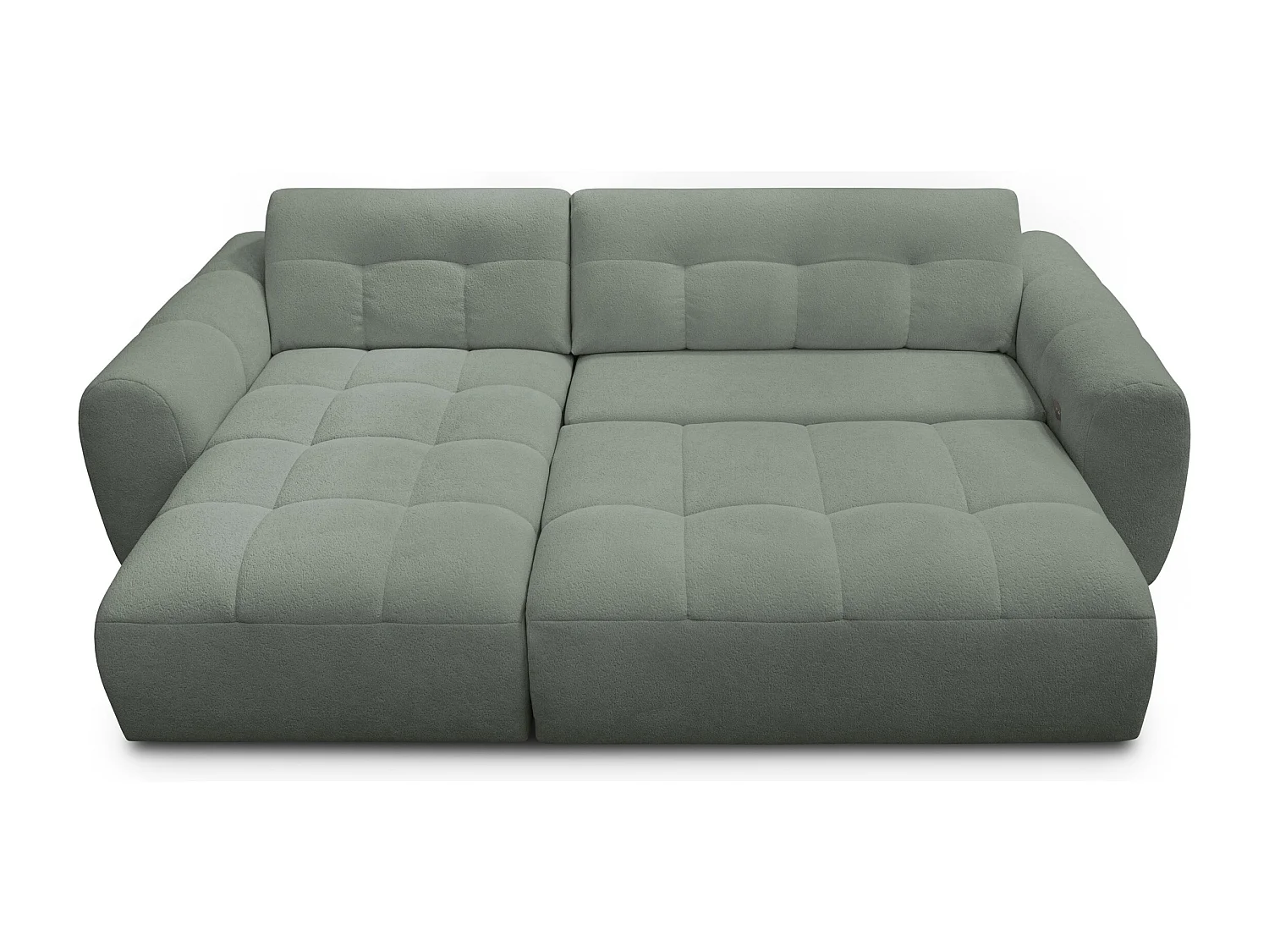 Ecksofa 4-Sitzer links LUMERO, olive