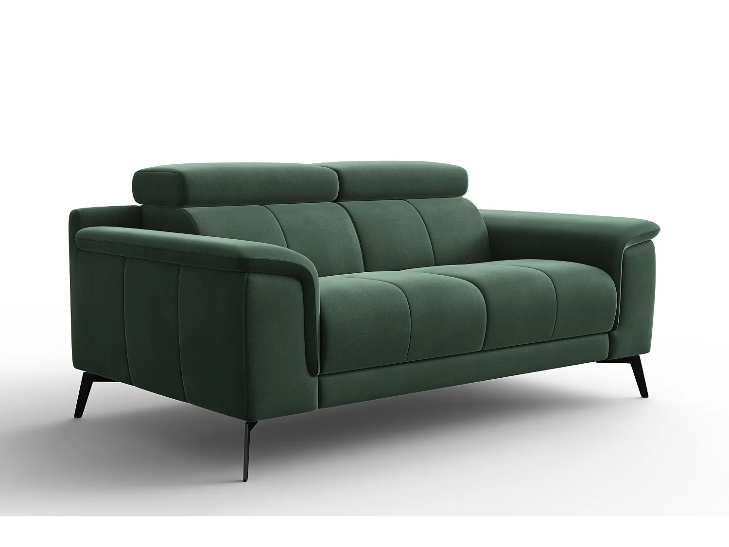 Sofa 2-Sitzer FIERO, Grüner Veloursstoff
