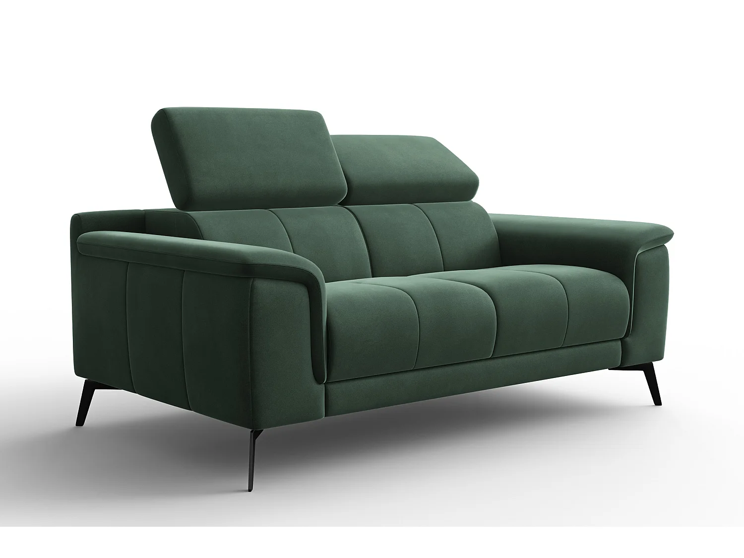 Sofa 2-Sitzer FIERO, Grüner Veloursstoff