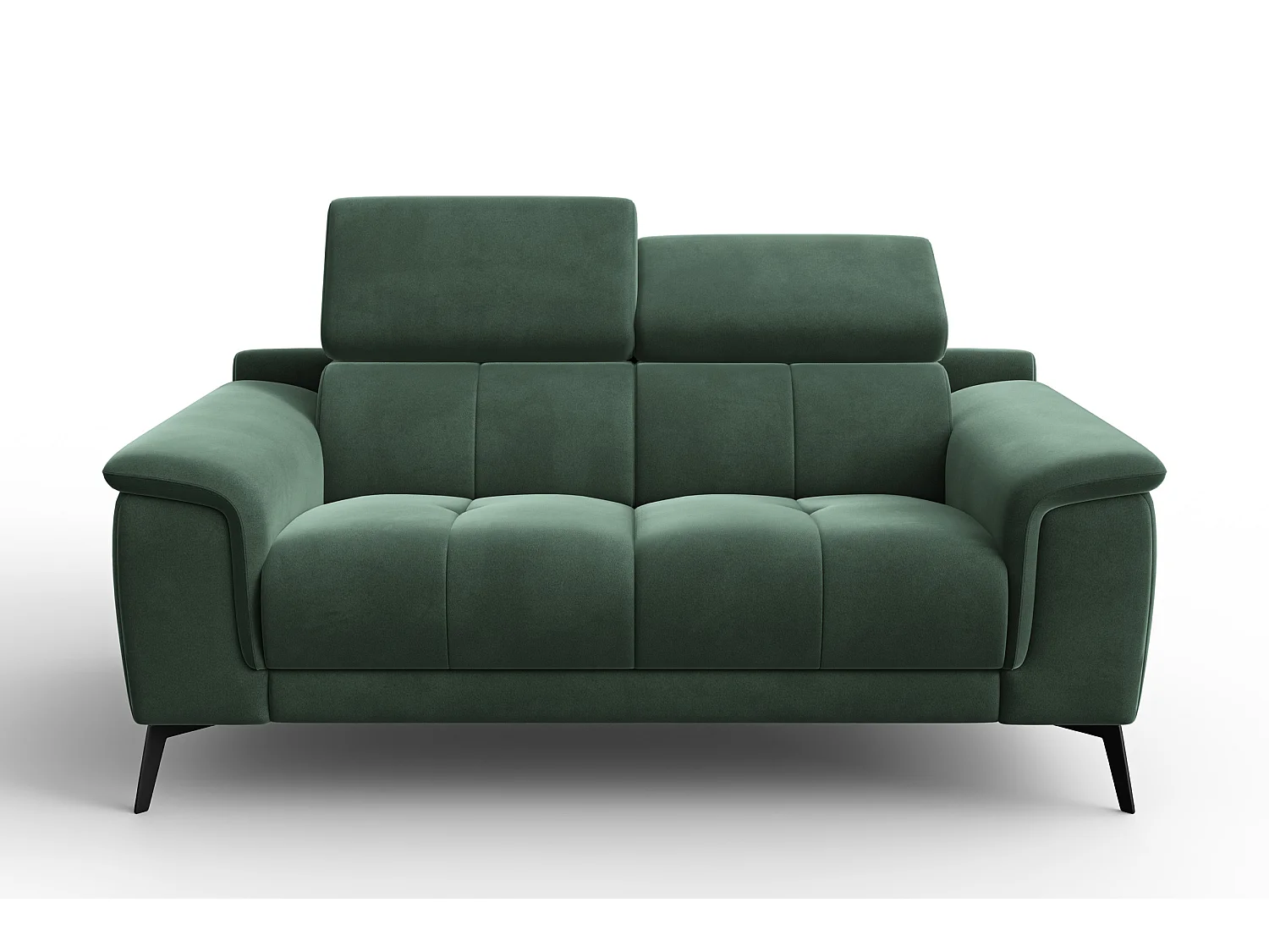 Sofa 2-Sitzer FIERO, Grüner Veloursstoff