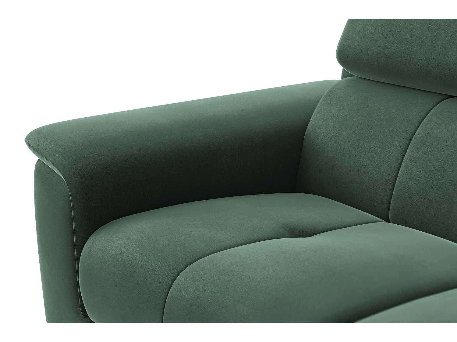 Sofa 2-Sitzer FIERO, Grüner Veloursstoff