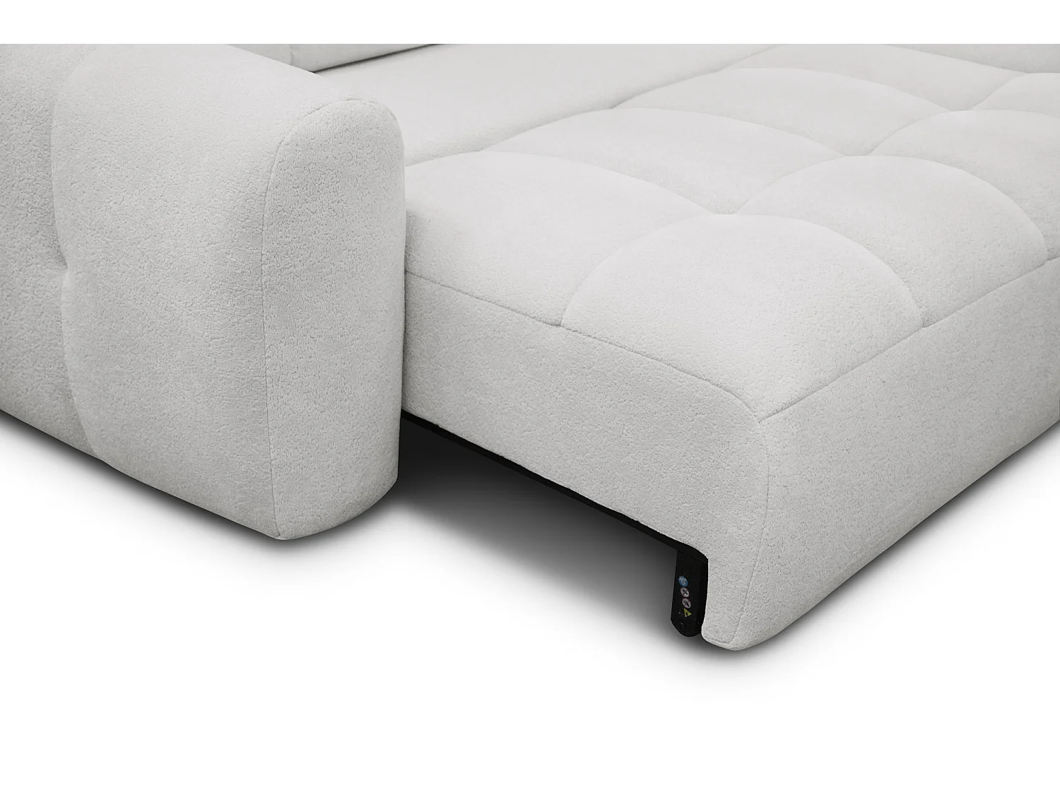 Ecksofa 4-Sitzer rechts LUMERO, hellgrau