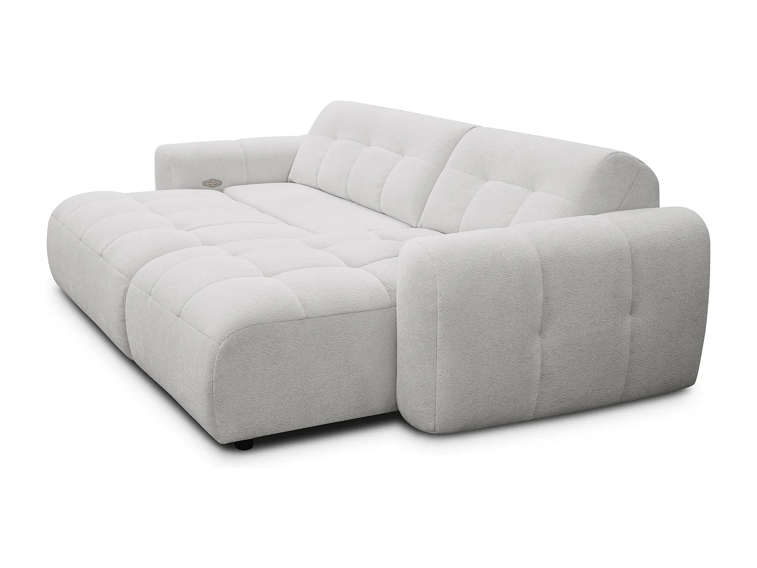 Ecksofa 4-Sitzer rechts LUMERO, hellgrau