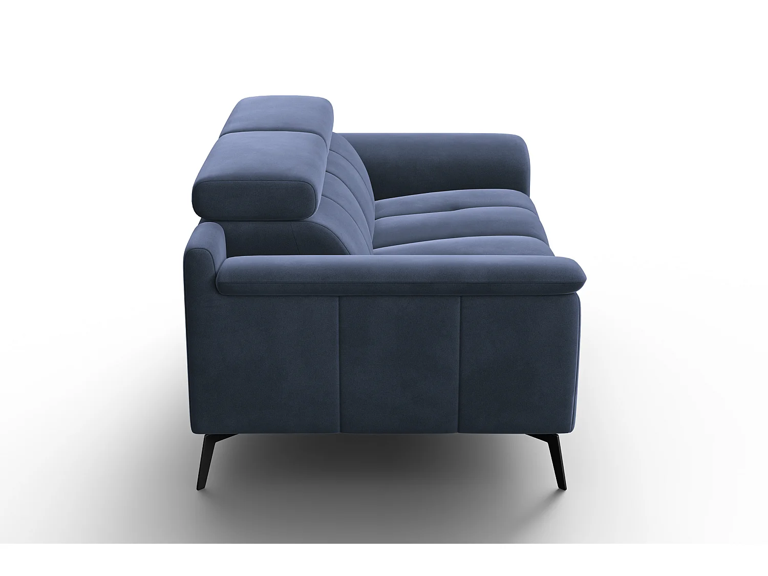 Sofa 2-Sitzer FIERO, Marineblauer Veloursstoff