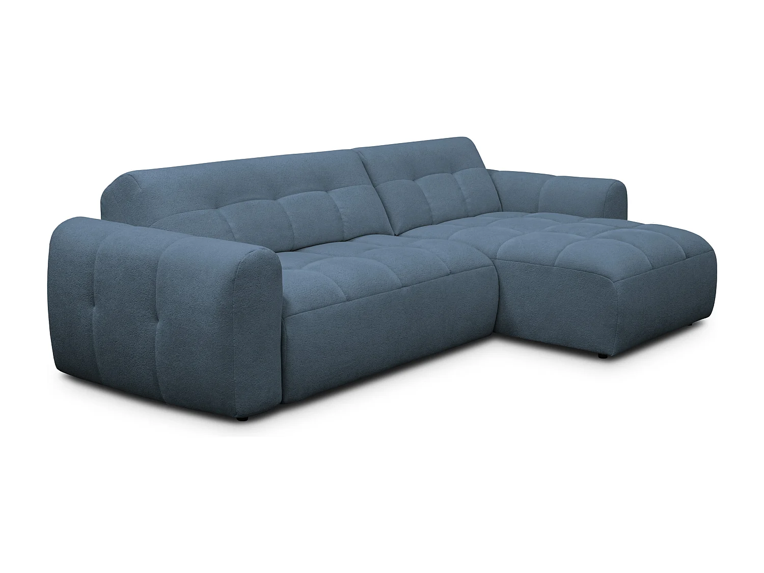 Ecksofa 4-Sitzer rechts LUMERO, marineblau