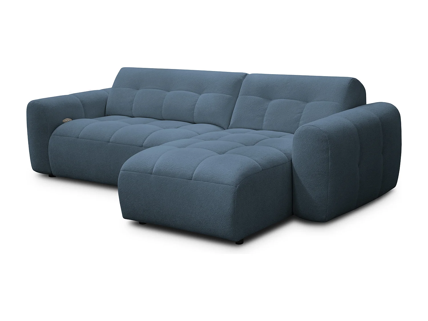 Ecksofa 4-Sitzer rechts LUMERO, marineblau