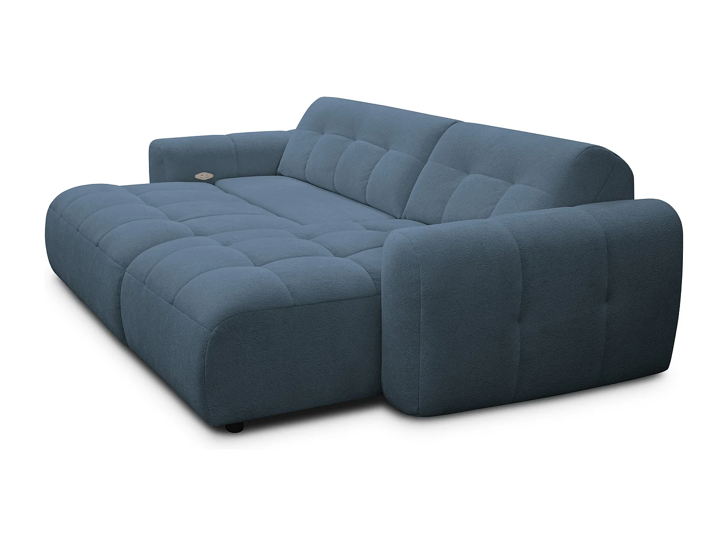 Ecksofa 4-Sitzer rechts LUMERO, marineblau