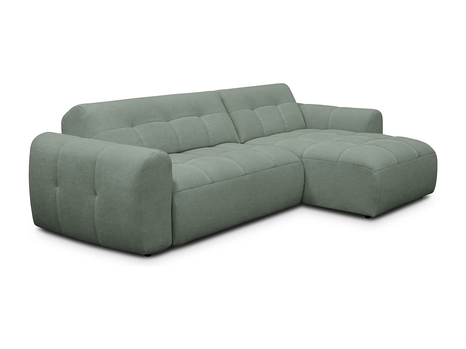 Ecksofa 4-Sitzer rechts LUMERO, olive