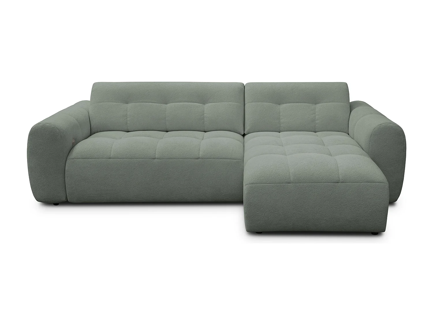 Ecksofa 4-Sitzer rechts LUMERO, olive