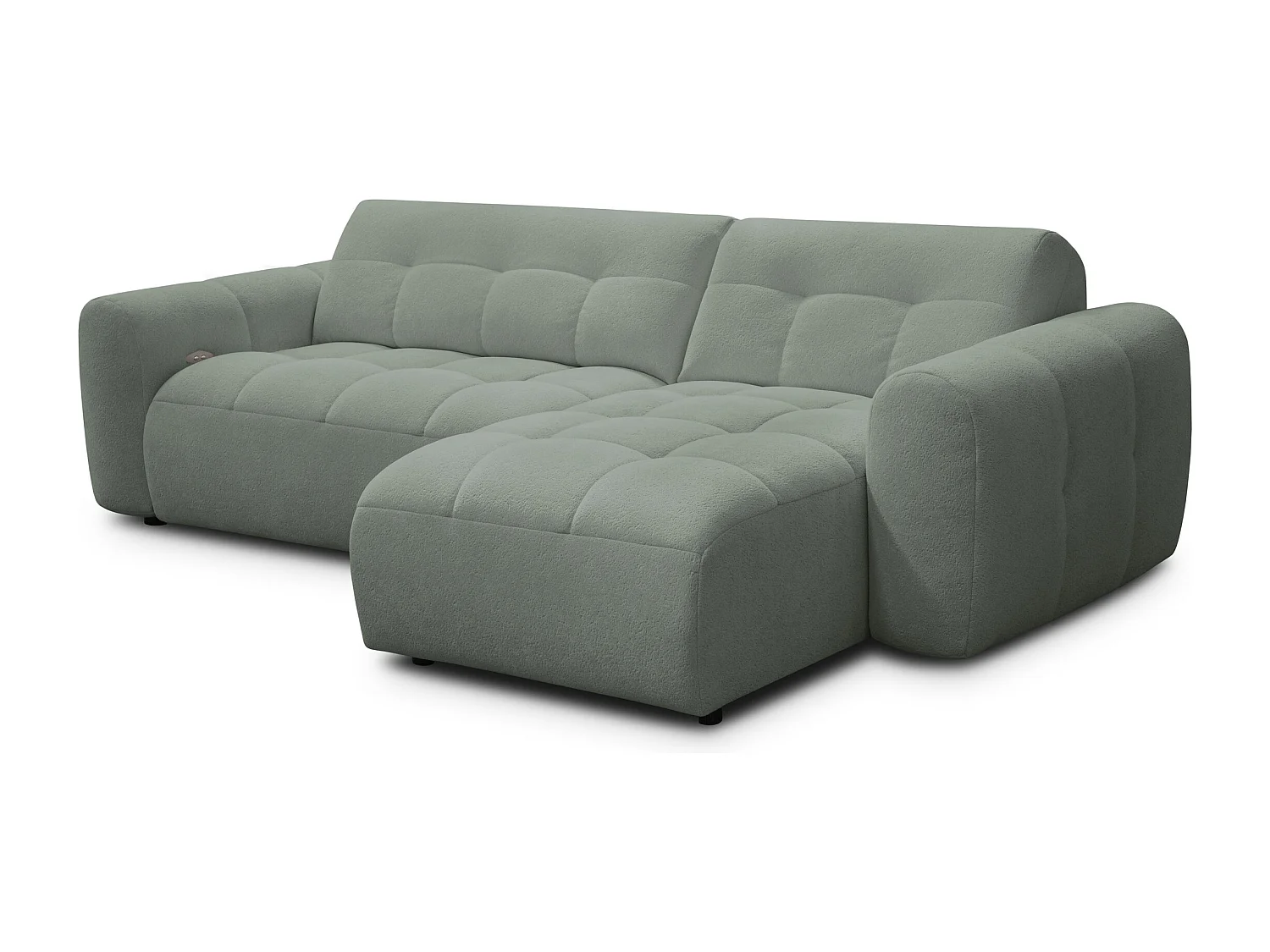 Ecksofa 4-Sitzer rechts LUMERO, olive