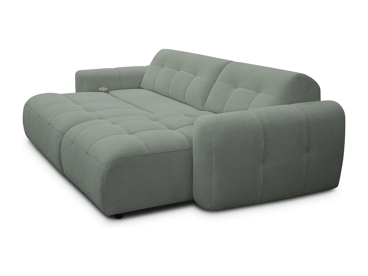 Ecksofa 4-Sitzer rechts LUMERO, olive
