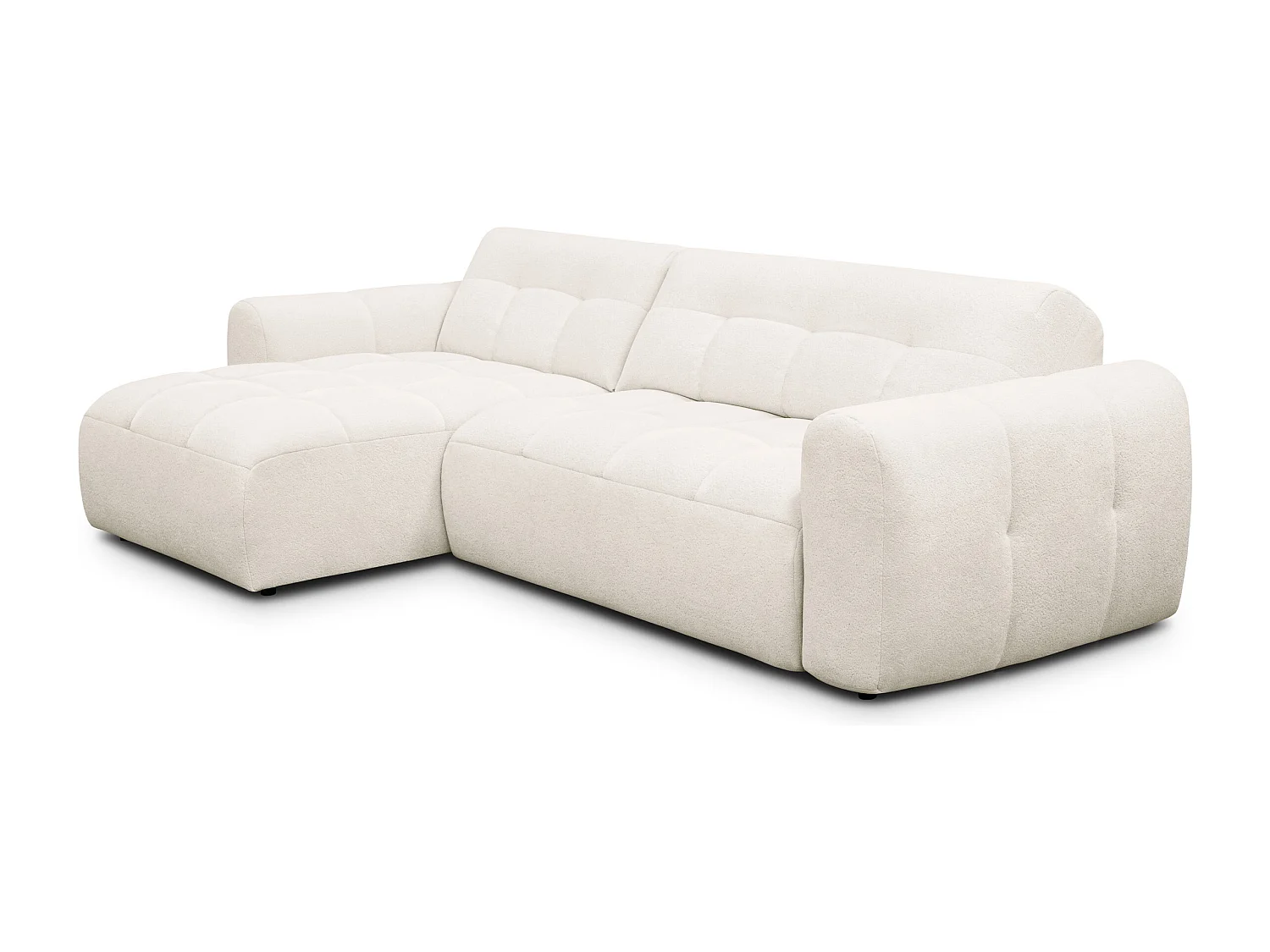 Ecksofa 4-Sitzer links LUMERO, creme