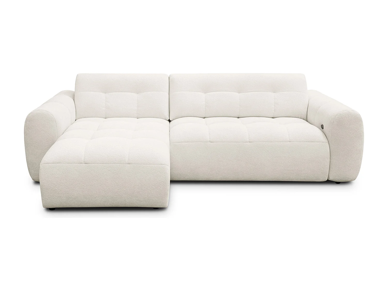 Ecksofa 4-Sitzer links LUMERO, creme