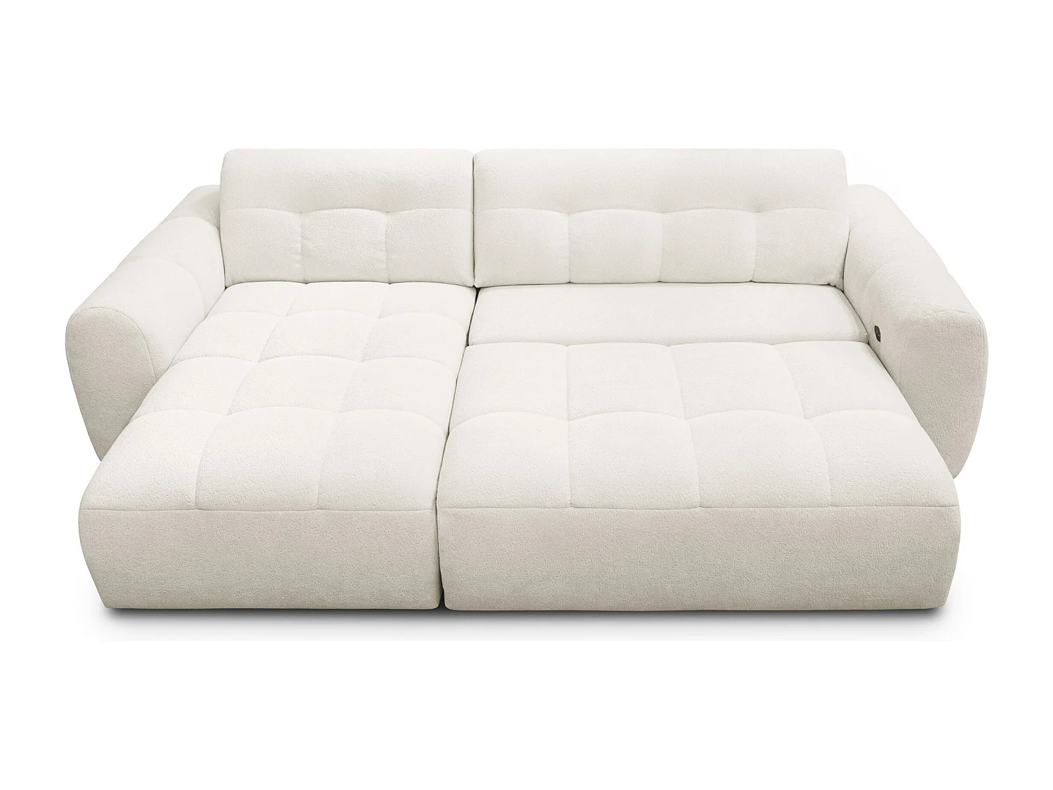 Ecksofa 4-Sitzer links LUMERO, creme