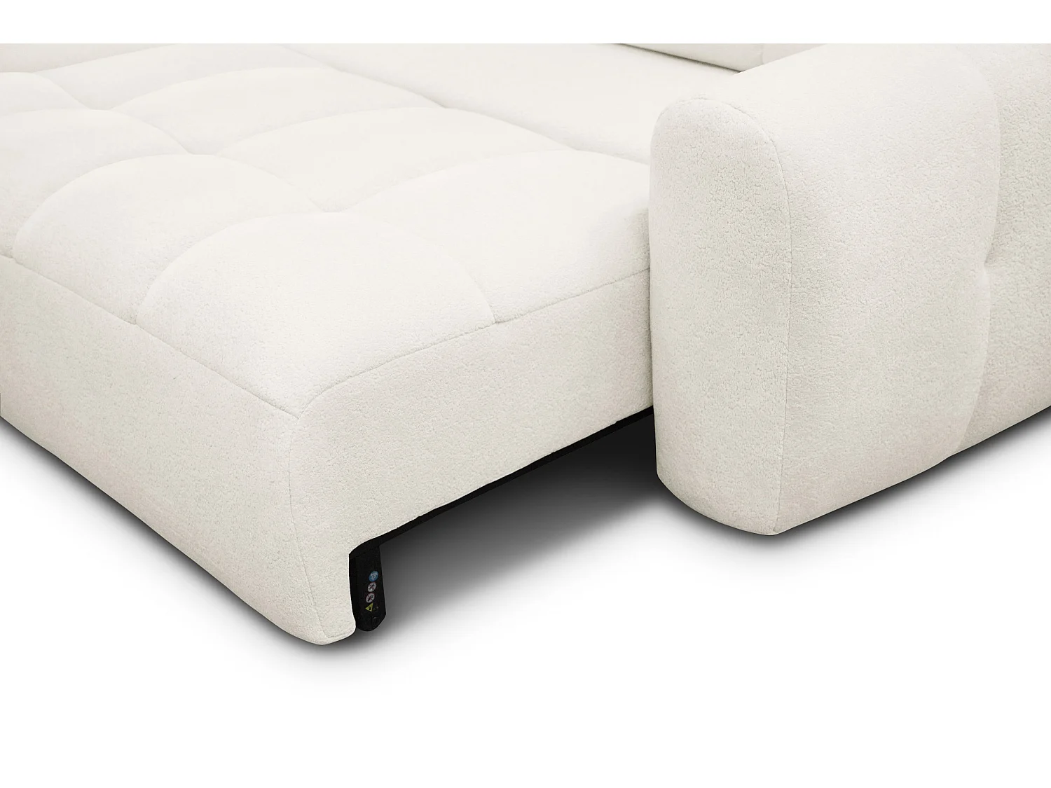 Ecksofa 4-Sitzer links LUMERO, creme