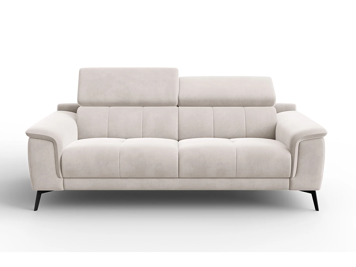 Sofa 3-Sitzer FIERO, Beiger Veloursstoff