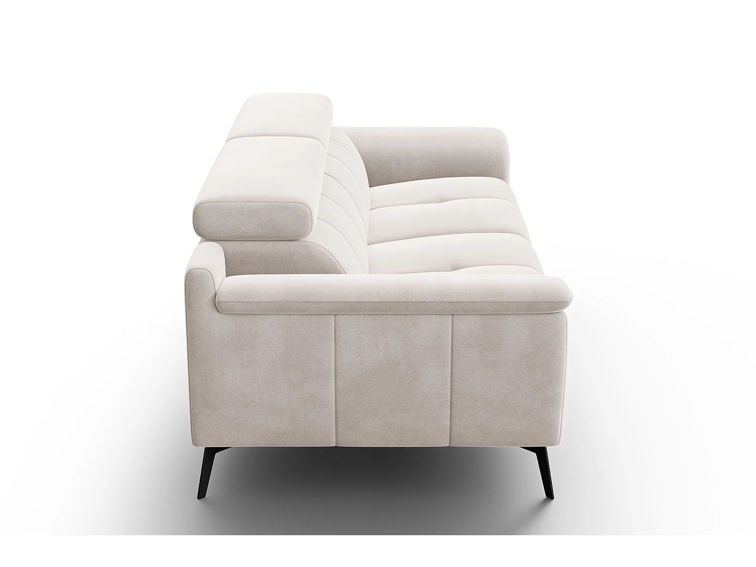 Sofa 3-Sitzer FIERO, Beiger Veloursstoff