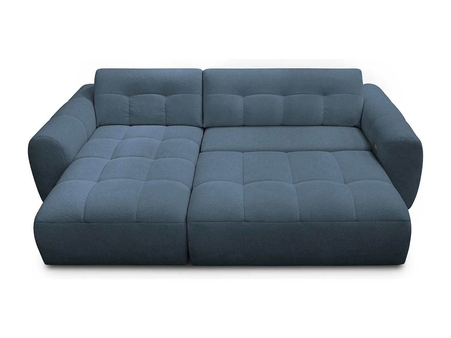 Ecksofa 4-Sitzer links LUMERO, marineblau