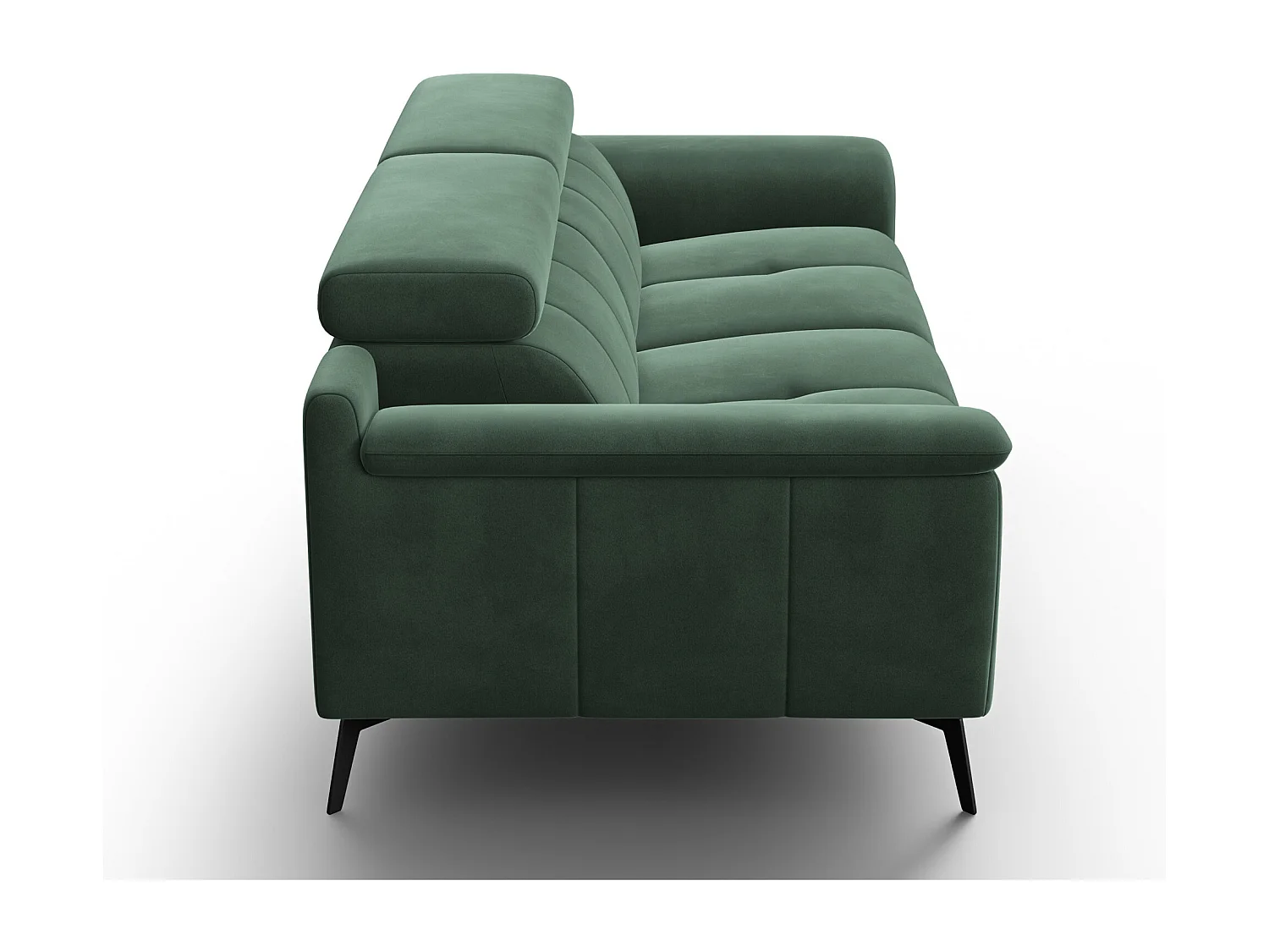 Sofa 3-Sitzer FIERO, Grüner Veloursstoff