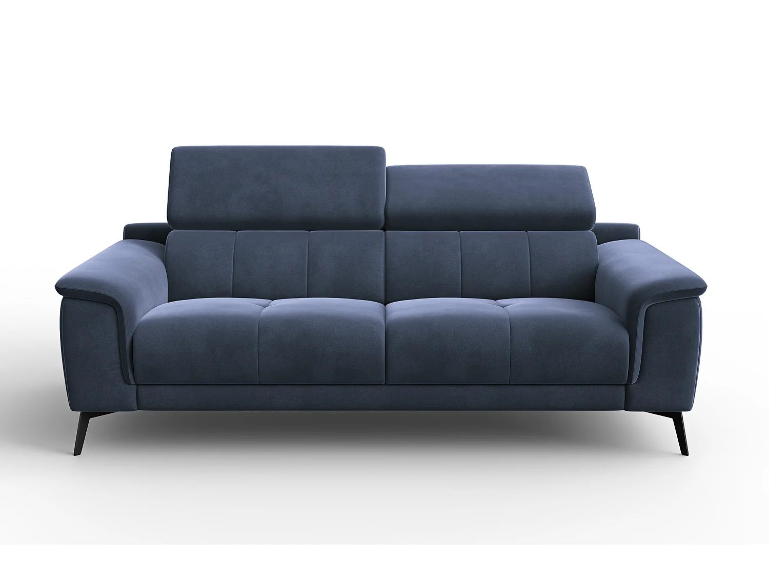 Sofa 3-Sitzer FIERO, Marineblauer Veloursstoff