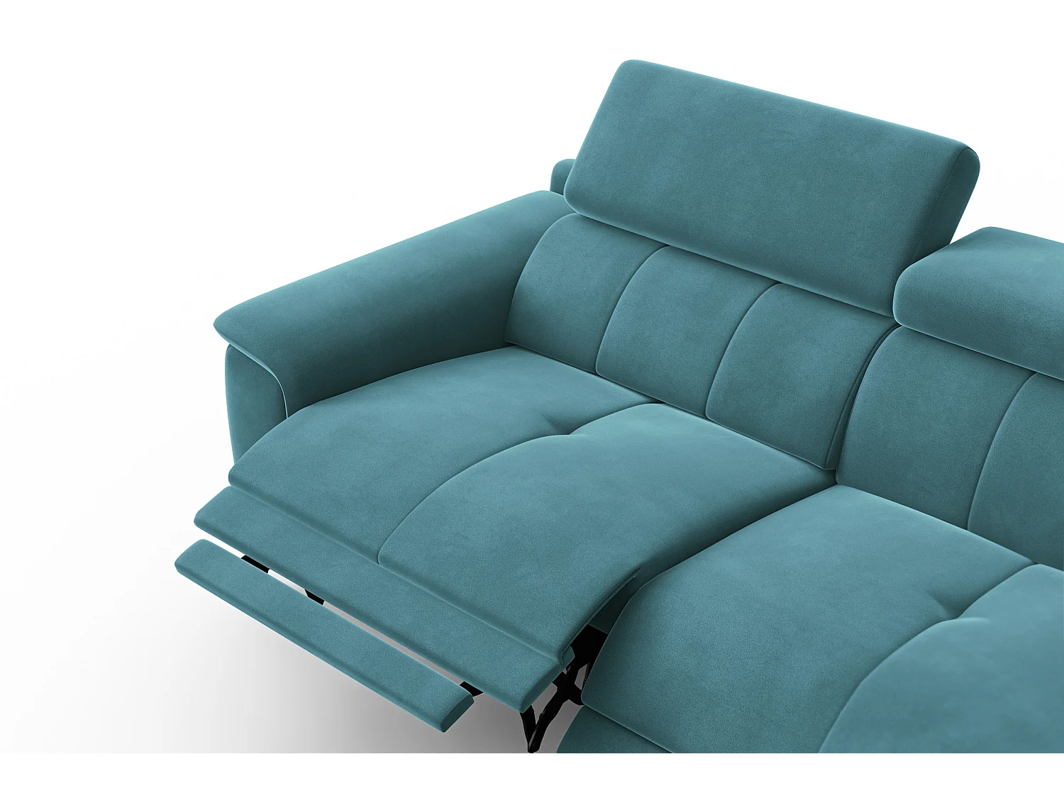 Sofa Relax 3-Sitzer FIERO, Minter Veloursstoff