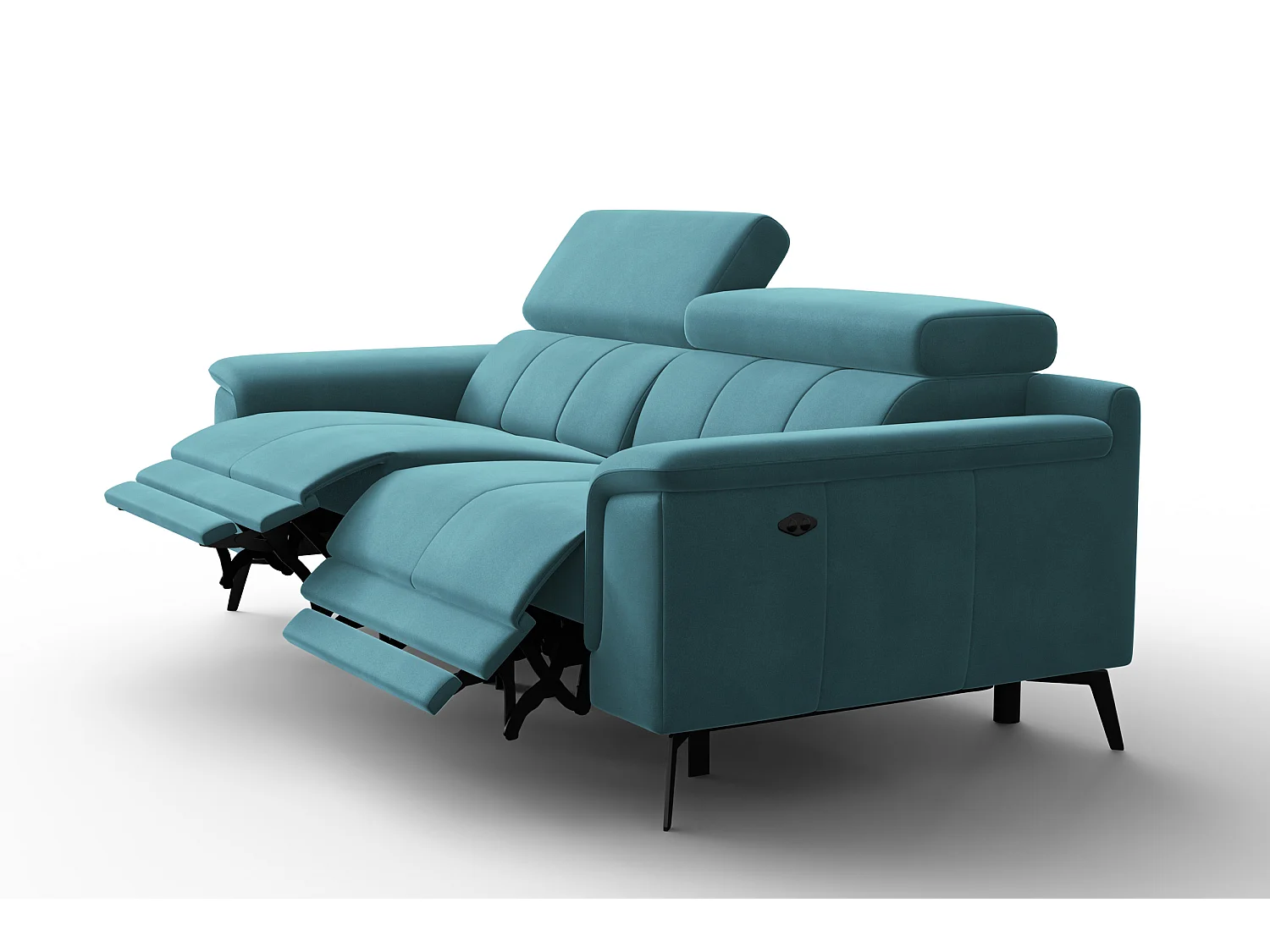 Sofa Relax 3-Sitzer FIERO, Minter Veloursstoff