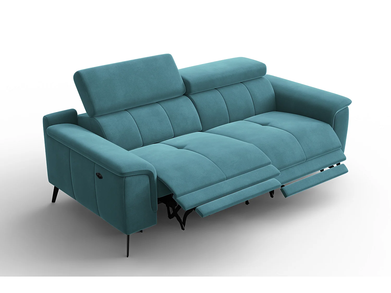 Sofa Relax 3-Sitzer FIERO, Minter Veloursstoff