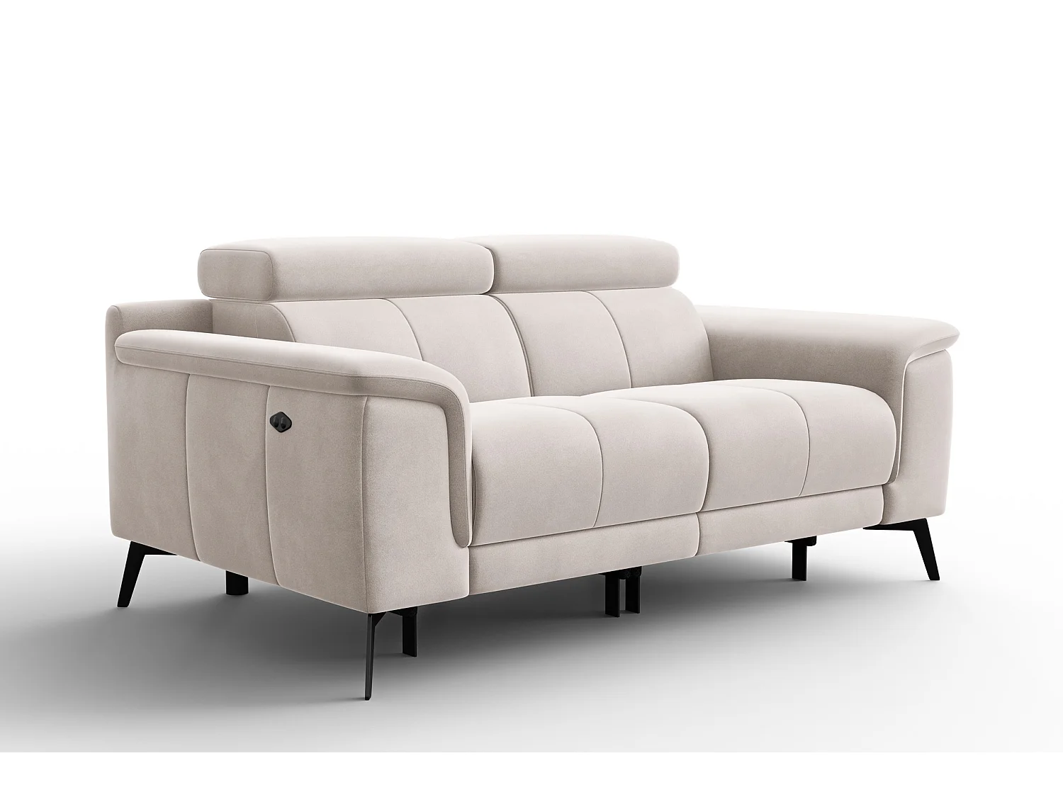 Sofa Relax 2-Sitzer FIERO, Beiger Veloursstoff