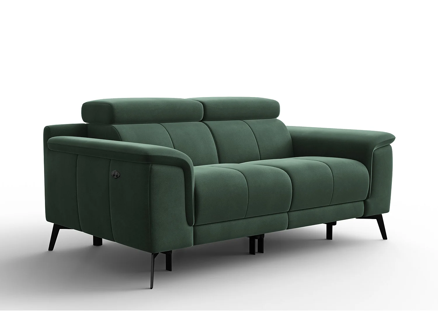 Sofa Relax 2-Sitzer FIERO, Grüner Veloursstoff